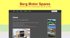 Desktop Screenshot of bergmotorspares.com