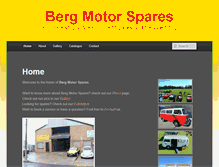 Tablet Screenshot of bergmotorspares.com